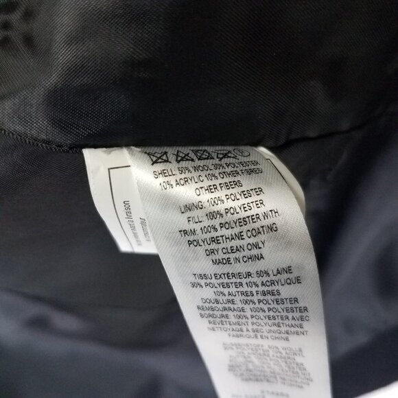 NEW French Connection Size XS Asymmetrical Zipper Tulip Hem Wool Coat in Black - Picture 9 of 12